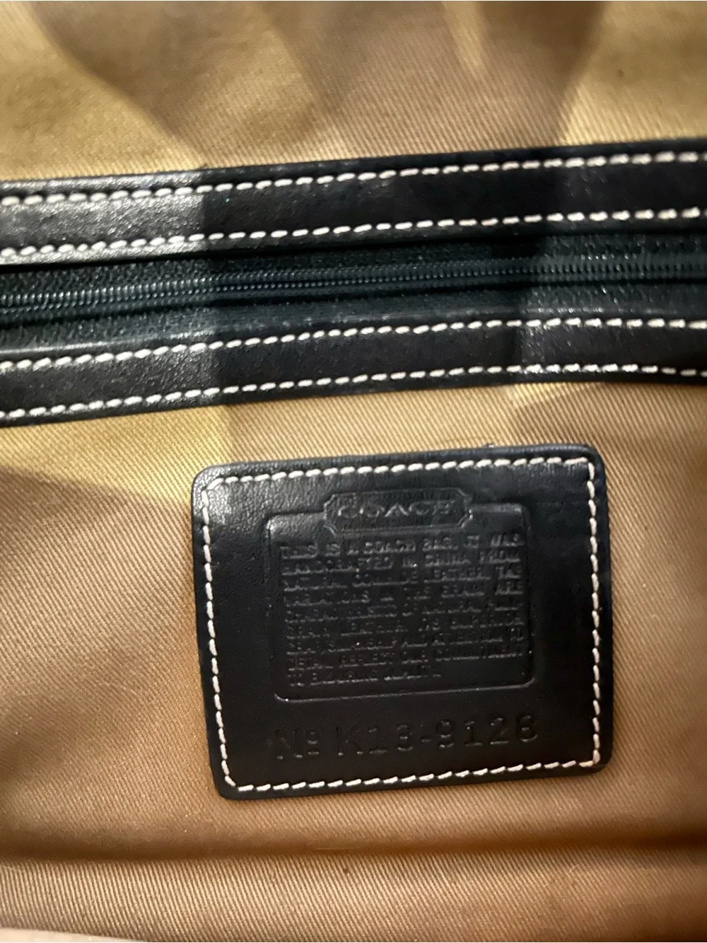 Authentic Coach Black Leather Shoulder Bag with Gold Buckles
